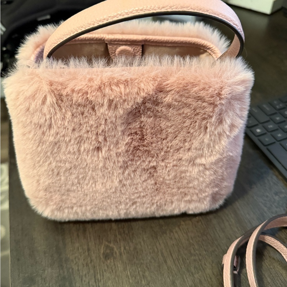 Kate Spade Pink Faux Fur Women's Bag